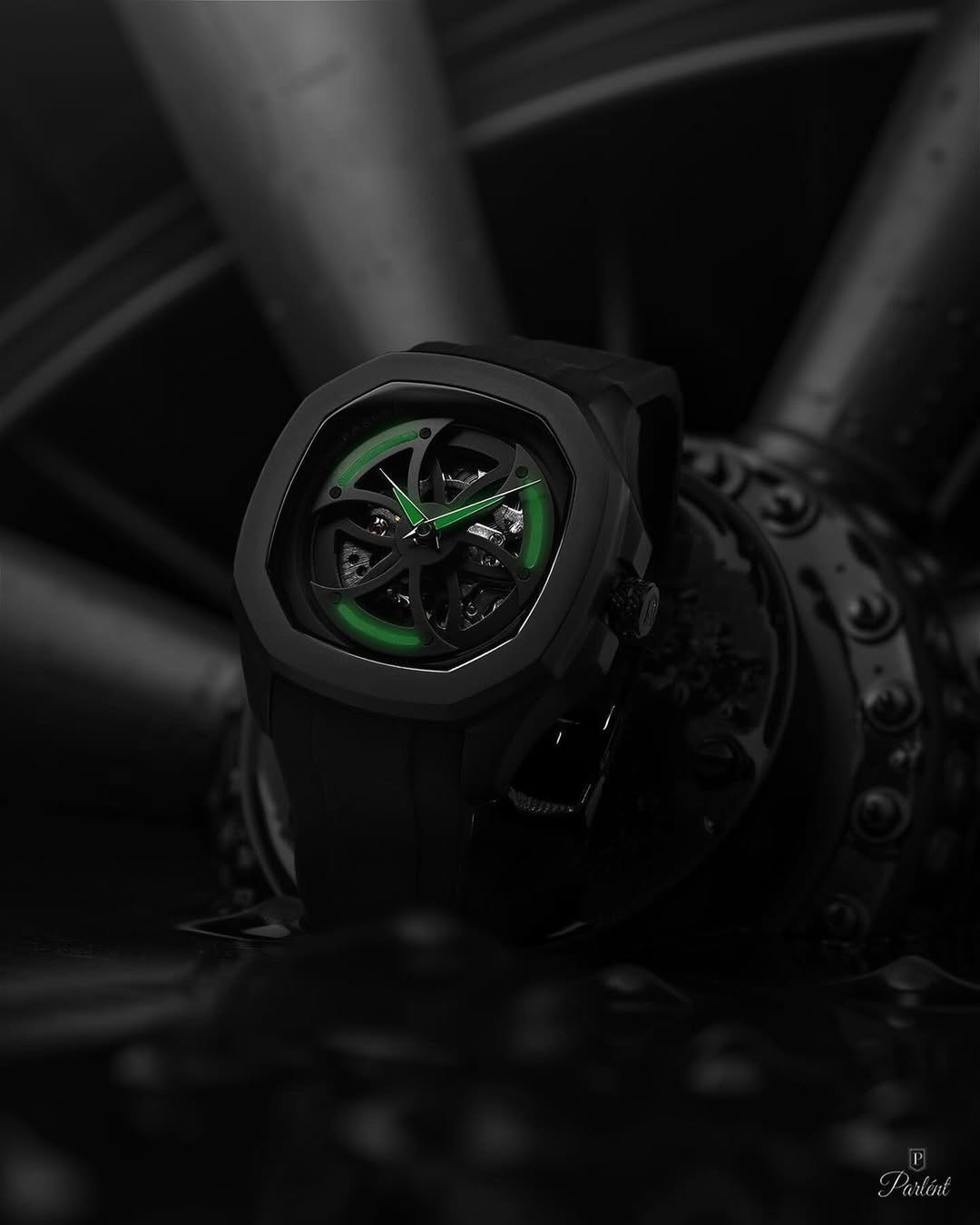 Premium Black Skeleton Watch for Men Luxury Designer Automatic Style Watch