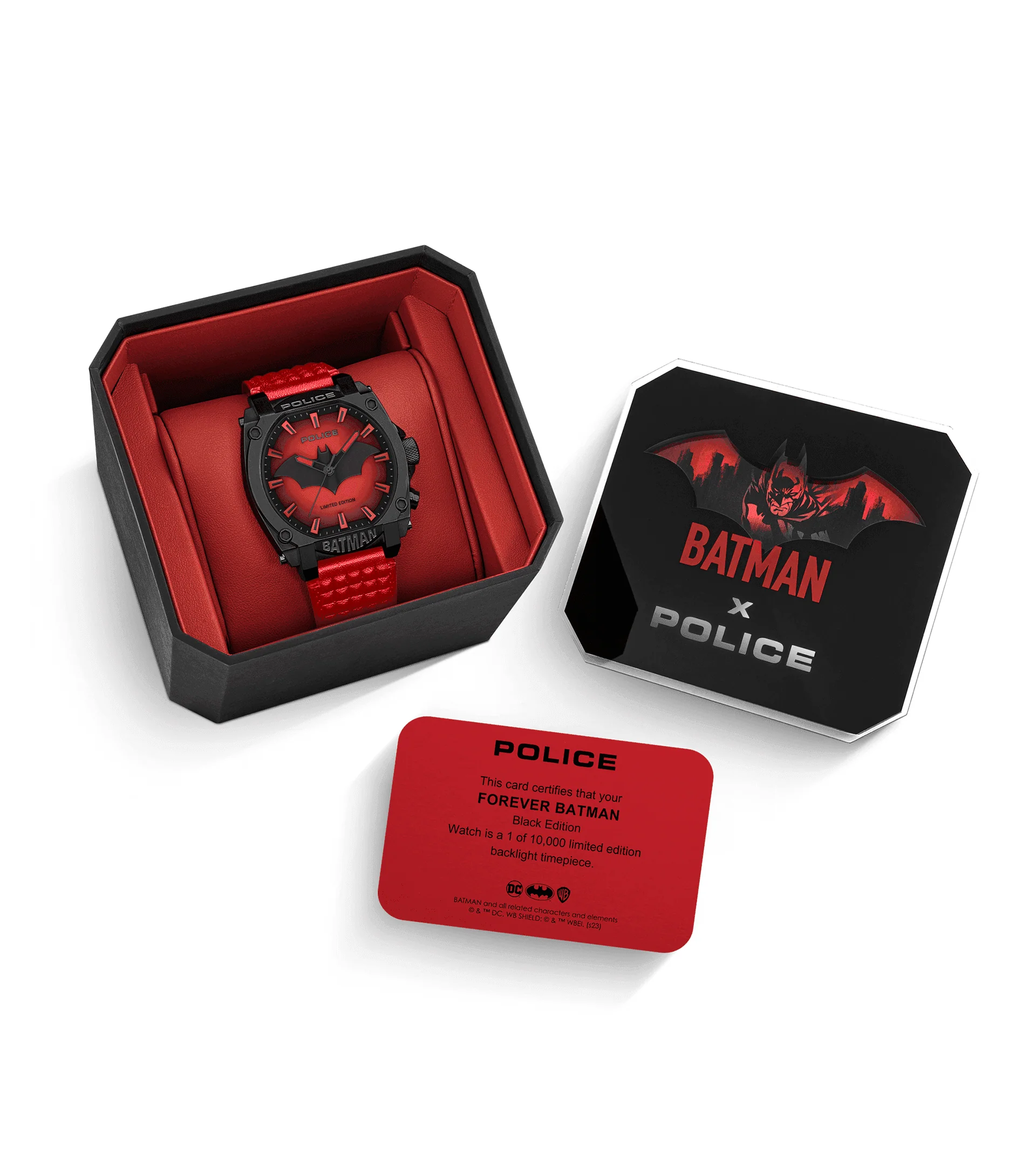 Batman Limited Edition Black Red Luxury Watch for Men Premium Designer Superhero Edition Wrist Watch